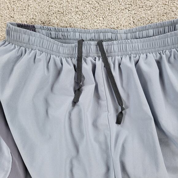 Nike Womens Dri Fit Shorts M Blue Gray Brief Lined Gym Running Active Pull On - Picture 8 of 12